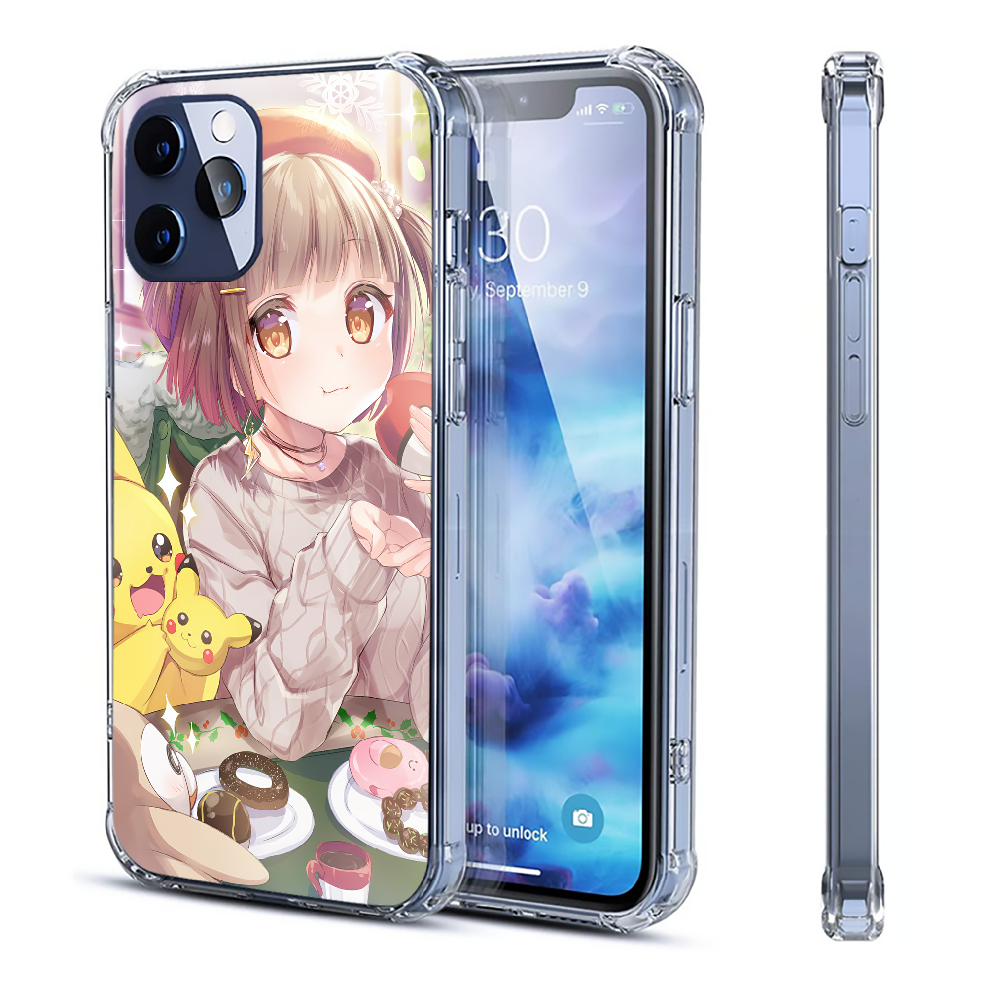 （画像用） ポケットモンスター Pokémon 【iPhone 12シリーズ対応】透明スマホケース（クリアソフトケース）
